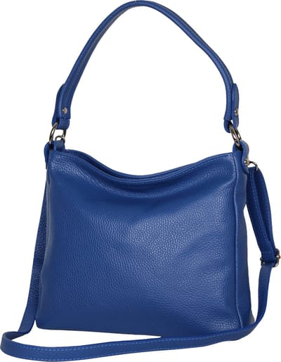 AmbraModa GLX35 - Italiaans handtas schoudertas crossbodytas van echt leer blauw