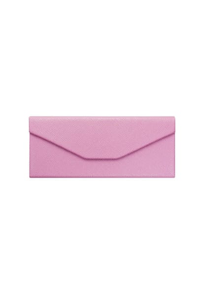 YWG - Opvouwbare driehoekige zonnebrillenkoker PU-leer - Roze