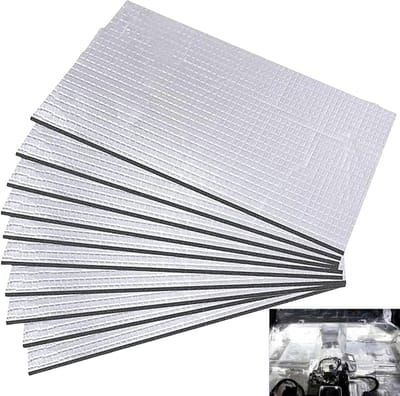 Dailygoods- Isolatie Aluminiumfolie - 10 Stuks - Zelfklevend - Geluidsisolatie - Thermische Isolatie - Waterdicht - 250 x 180 x 5 mm