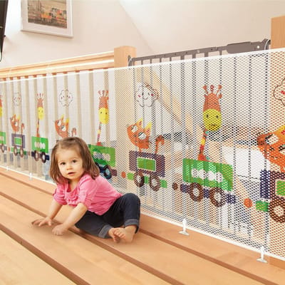 Veiligheidsnet voor Kinderen, Trapbescherming, Dikte 3 m, Schattig Dierenontwerp, Balkonbeveiliging, 300 x 74 cm (L x H)