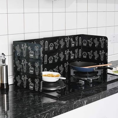JGS ® Spatscherm Opvouwbare antiaanbaklaag Anti-spetterscherm Olie-gaskookplaat Afdekplaat Spatwaterdichte panelen Gaskookplaatbord voor keuken Koekenpannen Olie-gaskookplaat Vaatwasser Anti-spetterbord