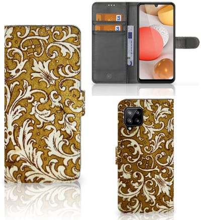 Wallet Case Samsung Galaxy A42 5G Barok Goud