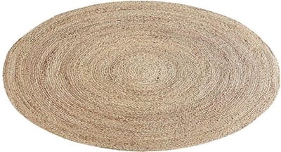 Zeegras Vloerkleed XL - Handgemaakt - Gevlochten - Naturel - ⌀150 cm