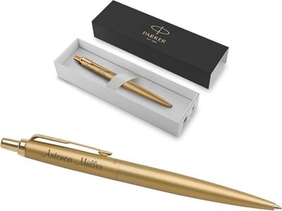 Luxe XL Balpen met Gravure en Geschenkdoos Blauwe Inkt