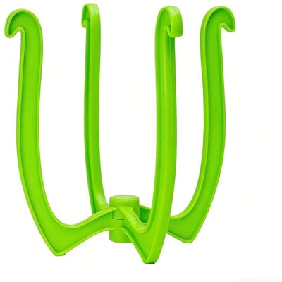 Opvouwbare Ophangbare Vuilniszakhouder Met Handsfree Dispenser - Robuuste Plastic Navulbare Zakhouder Voor Onder de Gootsteen, Kast groen