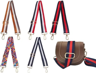 Verstelbare Schouderbanden Set van 5, 3.8 cm Breed, Met Karabijnhaak, Ideaal voor Handtassen en Schoudertassen, Duurzaam en Comfortabel