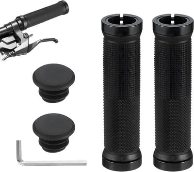 Fietsstuurgrepen - Handgrepen - Comfortabel Fietsen - Dubbel Vergrendelingssysteem - 132 mm Lengte - Zwart