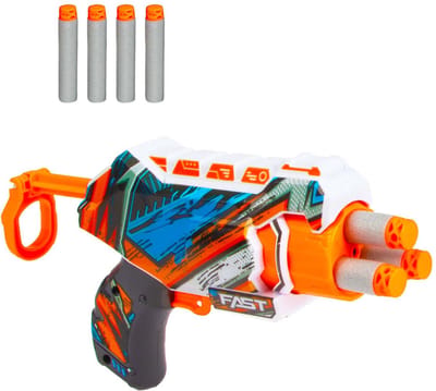 Foam Strikex Afschietpistool Nano Blaster met 4 Foampijlen
