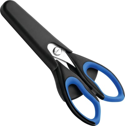 Déglon Keukenschaar met magnetische houder – precisie en duurzaamheid – 8 cm – blauw/zwart