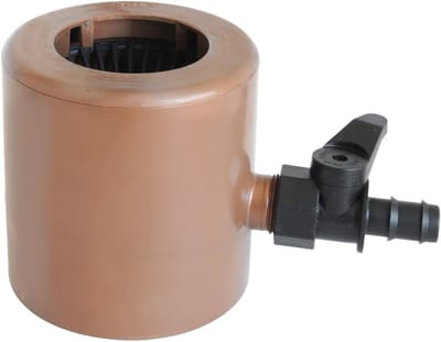 Regenton met Bladbescherming - Waterton Tuin - Regenwater Opvangen - Koper-look Afwerking - 10.5 x 12.5 x 10.5 cm - Koper