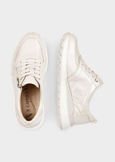 Sneakers met ritssluiting - steengrijs - Gr. 37 van Goldner Fashion