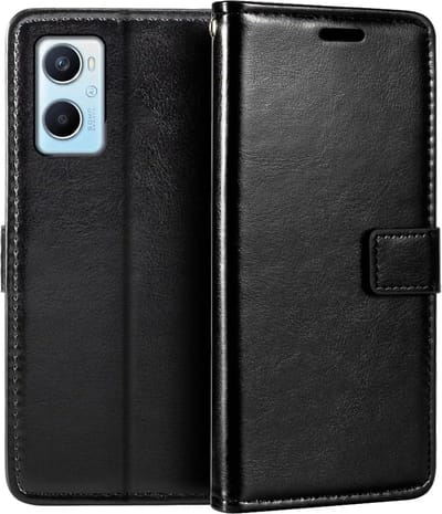 Portemonnee Book Case Hoesje Geschikt voor: Oppo A96 - zwart