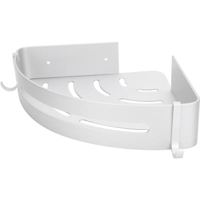 Wandopbergrek Aluminium Hoek Douchemandjes Wandmontage Badkamer Make-up Tool white
