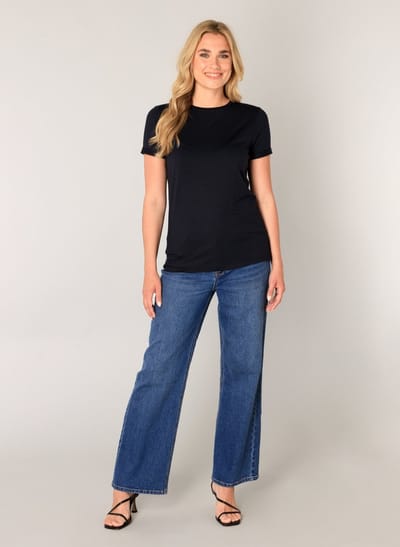 BASE LEVEL Yalba T-Shirt - Dark Blue - maat 36