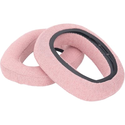 2 stuks Vervangende Oorkussens Professionele Geluidsisolatie Ademende Katoen Linnen Stof Memory Foam roze
