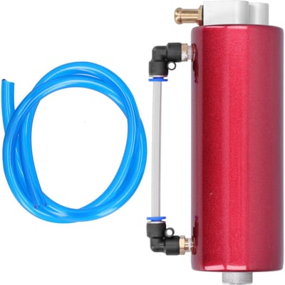 Universele Olievanger Reservoir Can Kit met Oliepijp Beugel Klemmen Schroef Moer ConnectorRood rood