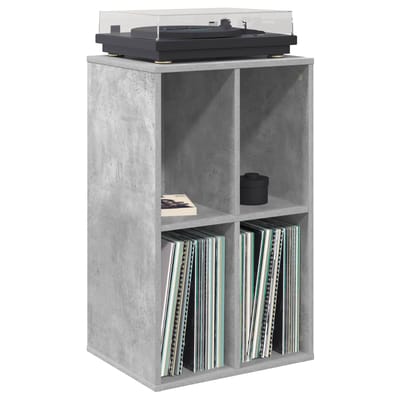 vidaXL - Platenkast - Betongrijs - 44,5 - x - 36,5 - x - 74,5 - cm - Bewerkt - hout