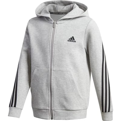 Capuchon voor kinderen adidas 3-Stripes Doubleknit Full-Zip
