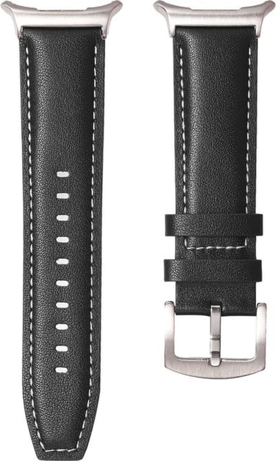 Leren bandje - geschikt voor Samsung Galaxy Watch Ultra (47mm) / Ultra 2025 (47mm) - zwart