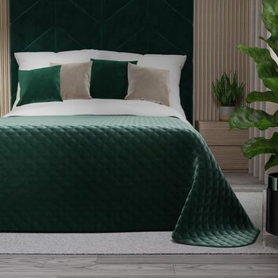 VELVI plaid/sprei 170x210cm - smaragdgroen