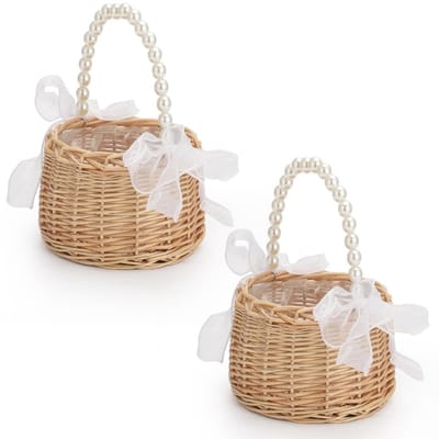 Dailygoods- Bloembak Robuust Riet - Bloembak met Handvat - Picknickmand - Cadeaumand - Decoratie Mand - Waterdichte Binnenlaag - Wicker Basket