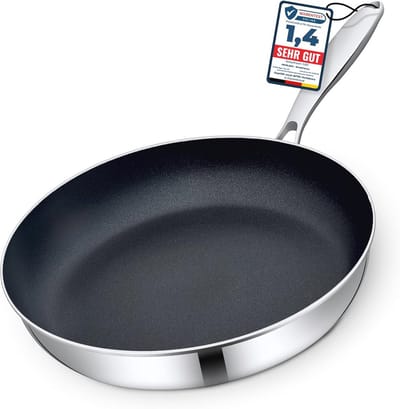 Keramische Pan 24 cm | Antiaanbaklaag | 5-laags - 3 mm | Geschikt voor Inductie | Oven- en Vaatwasserbestendig | Vrij van Schadelijke Stoffen