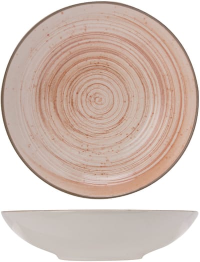 Cosy & Trendy Diep Bord Sintra Terracotta - 4 Stuks Ø 21 cm - Aardewerk - Vaatwasser- & Magnetronbestendig