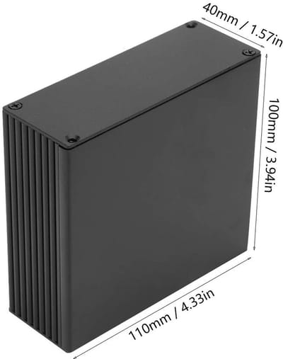 Dailygoods - Aluminium koffer - Instrumentenkoelbox - Zelf te monteren - Zwart - Elektronische aansluitdoos - Ideaal voor projecten - Compact formaat