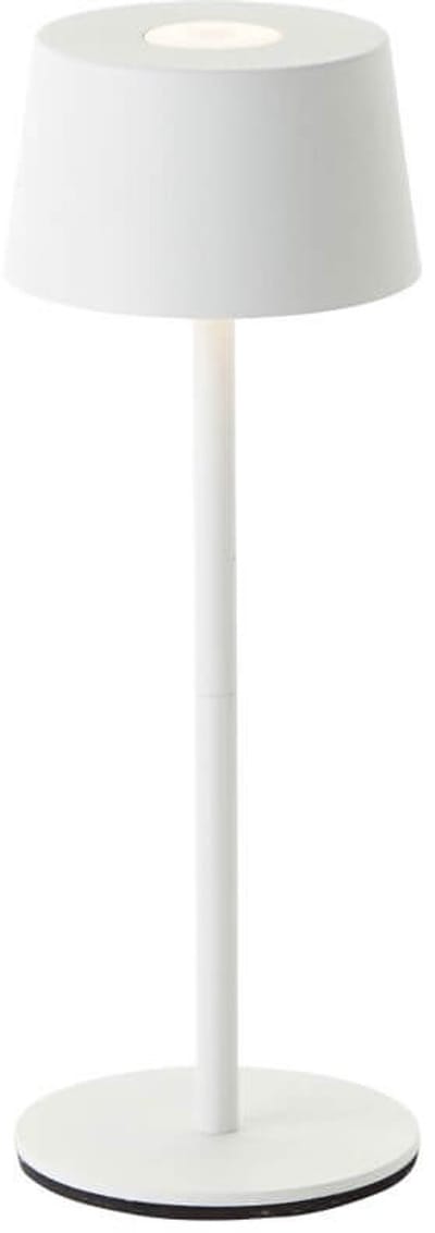 Brilliant Jona - Buiten tafellamp - LED 2W - Ø 9 cm - 170 lm - 3000K - 3-steps dimbaar - USB Oplaadbaar - IP44 - Wit