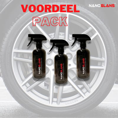 Nanoglans PRO Wheel Cleaner - Iron Remover- Voor Auto & Motor - Auto Wassen - Velgenreiniger & Vliegroest Verwijderen 500ml Voordeelpack (3-pack) | Als beste getest!