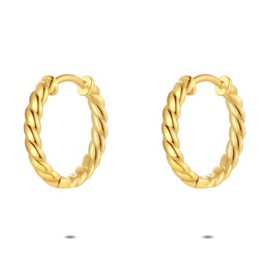 Twice As Nice Oorbellen in 18kt verguld zilver, oorring