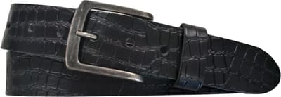 Leren Heren Riem | 4cm breed | Riemmaat: 85 (totale lengte: 100cm) | 100% echt leer | Kleur: zwart | Nikkelvrije gesp | Mannen Riem