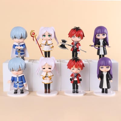 4-8 stuks Frieren: Beyond Journey's End Anime Model Zittende Varen Actiefiguren Frieren Noodle Stopper Figuur Collectie Model Speelgoed