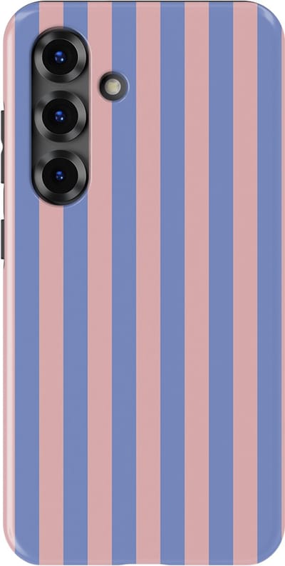 DripCase Gestreept Hoesje Samsung Galaxy S25 | Backcover met Mag | Stripes Motief | Trendy Case Samsung Galaxy S25 met Strepen Milkshake
