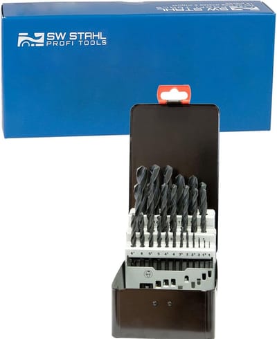 SW-Stahl 80425L HSS-set 25-delig 1-13 mm in metalen cassette