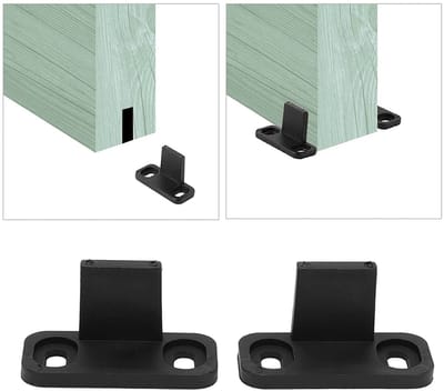 Dailygoods- Vloergeleider Verstelbaar - Bodemgeleiding - Kunststof - Schuifdeur - Staldeur - Afmetingen 4,5 x 1,8 x 1,5 cm - Deurgids