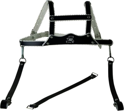 Sunnybaby 10389 - kinderbeschermingsgordel van leer met reliëfmotief, leer, marine