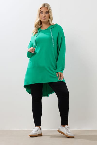 Yours Groene Lange Hoodie Size 44