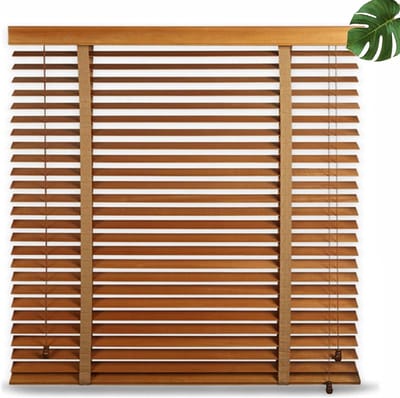 Verduisterende Jaloezieën,Jaloezieën Venetian Hout Voor Ramen,Privacy Gordijnen,Thermische Isolatie,Massief Houten Jaloezie Voor Binnen Buiten 45/50/60/70/80/90/100/120cm,W×H-100x150cm/39.5x59in