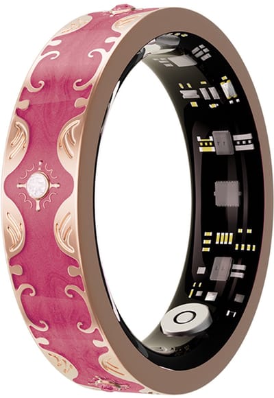 WizBay Premium Select® Bohemian Smart Ring - Rose Red - Hartslag, Slaap en Zuurstofmeting - Activiteitstracker - Maat 7