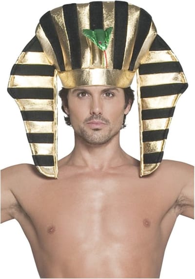 Pharraoh Hoofdstuk Volwassenen Mannen Zwart Egypte Maat One size