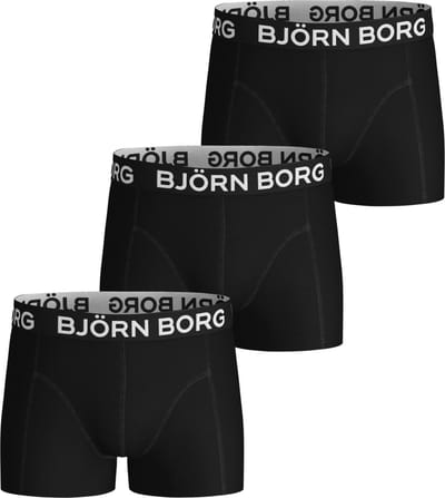 Bjorn Borg Sammy jongens boxershorts - 3-pack - zwart - maat 146