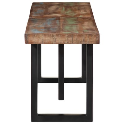vidaXL - Bankje - 160 - cm - massief - gerecycled - hout - en - staal