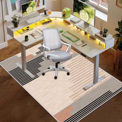 Bureaustoel Onderlegger - Vloerbeschermer Tapijt - Vloeren Beschermen - Antislip & Wasbaar - 4MM Dikte - Grijs