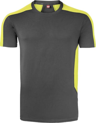 HAVEP T-shirt Bicolor 10072 - Charcoal/Fluo Geel - L