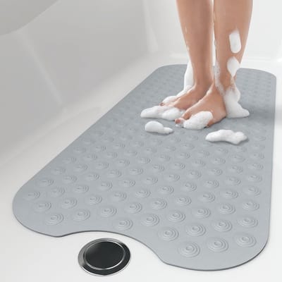 Extra lange badmat 40x100CM van natuurrubber | Antislip, perfect voor ouderen en kinderen | Eenvoudig te reinigen en veilig