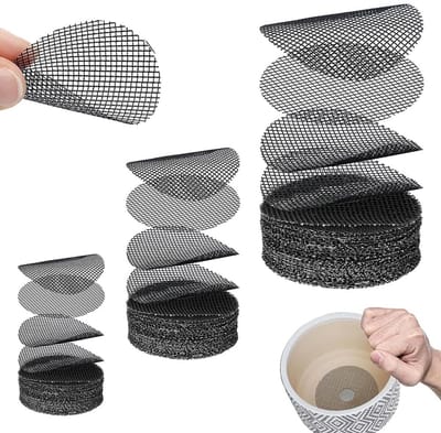 150 stuks plastic gaaspads voor bloempotten - ademend en voorkomt bodemverlies