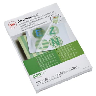 Lamineerhoes gbc a5 2x80micron 100 stuks