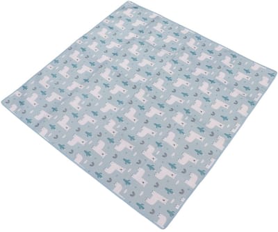 Allecto - Padded Speelmat - Omkeerbaar en Vouwbaar - Voor Peuters - Comfortabel - Veilig - Speel- en Leeromgeving - 110x110cm - Blauw