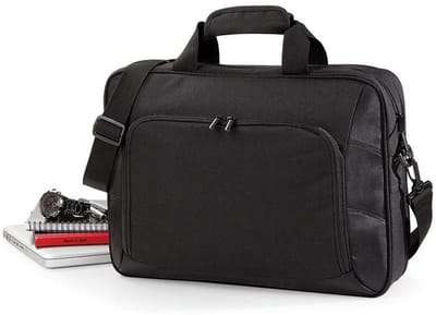 Quadra Laptoptas - 41x30 cm - zwart - laptop schoudertas - 13 liter - werktas